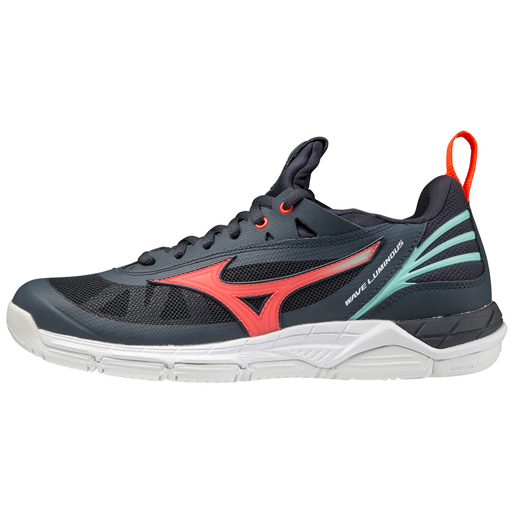 Womens Mizuno Wave Luminous Volleyball Shoes Navy/Coral Philippines (YZJCMR924)